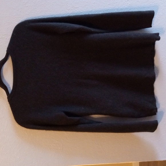 100% Cashmere Black V-neck Button Cardigan Sweater M - Picture 3 of 3